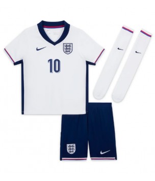 Billiga England Jude Bellingham #10 Hemmatröja Barn EM 2024 Kortärmad (+ Korta byxor)